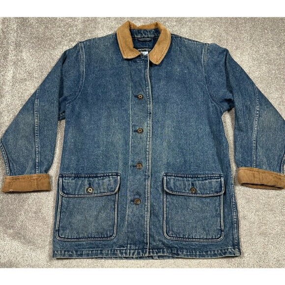 Architect Jackets & Blazers - VTG Architect Jacket Womens Medium Blue Jean Denim Chore Barn Field